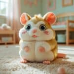 Glubschi Hamster Plüschtier mit großen Kulleraugen im Kinderzimmer