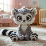 Glubschi Lemur Plüschtier mit großen Kulleraugen im Kinderzimmer